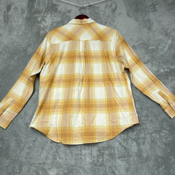 Weatherproof Vintage Womens L Flannel Plaid Button-Up Shirt a1620 - Picture 9 of 11